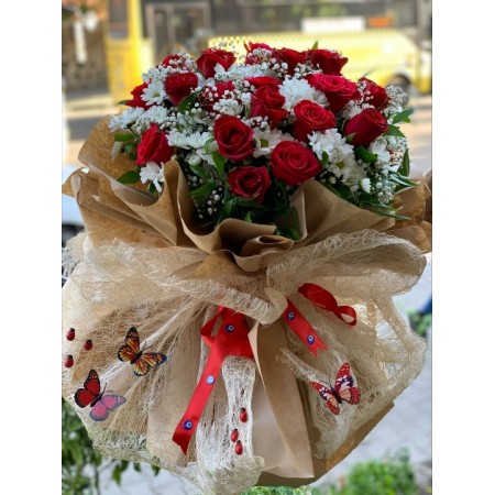 Papatya ve  Gül Buketi